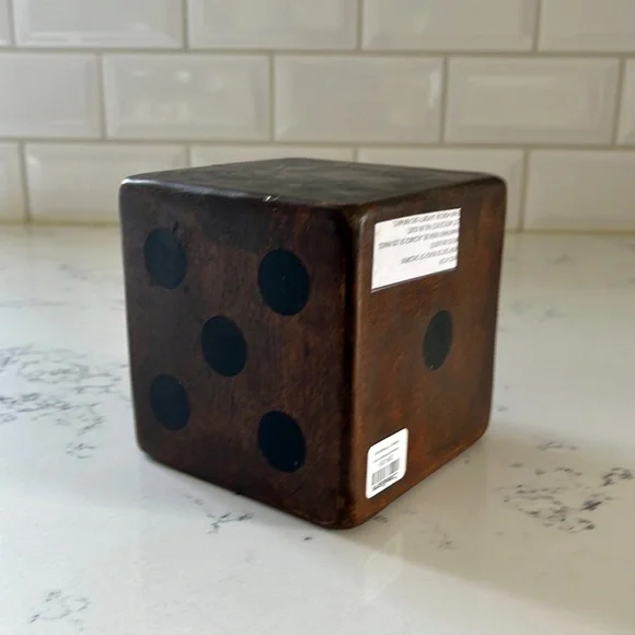 Crate&barrel Rustic Oversized Wooden Dice - Picture 11 of 16